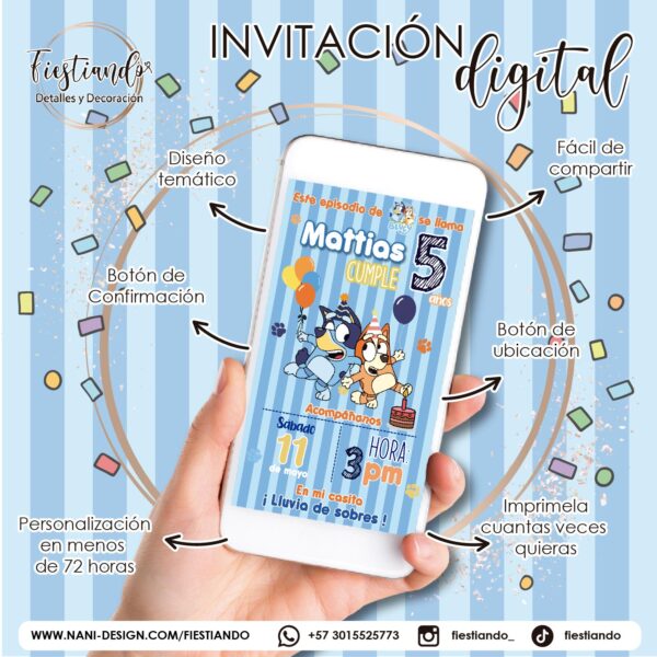 invitacion bluey