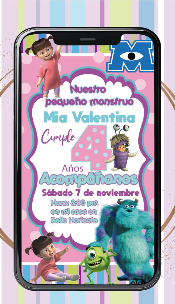 Invitación Monster Inc