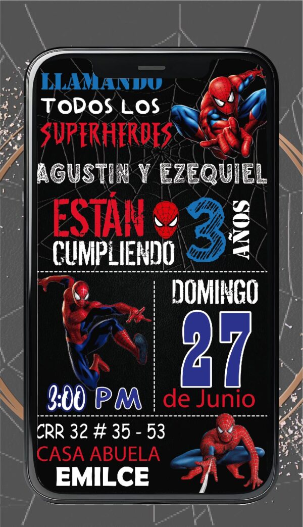 Invitación Spiderman