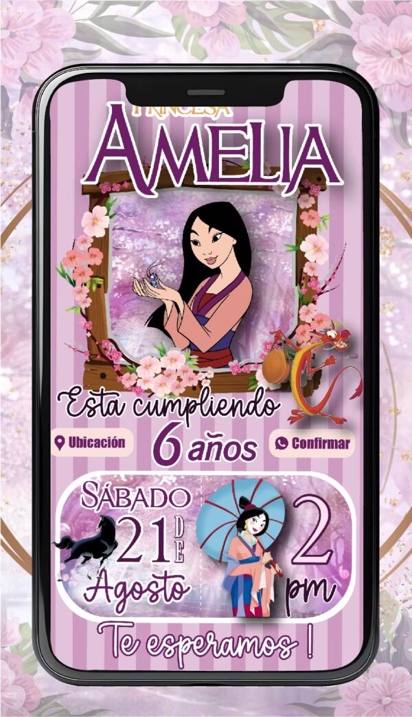 Invitación mulan